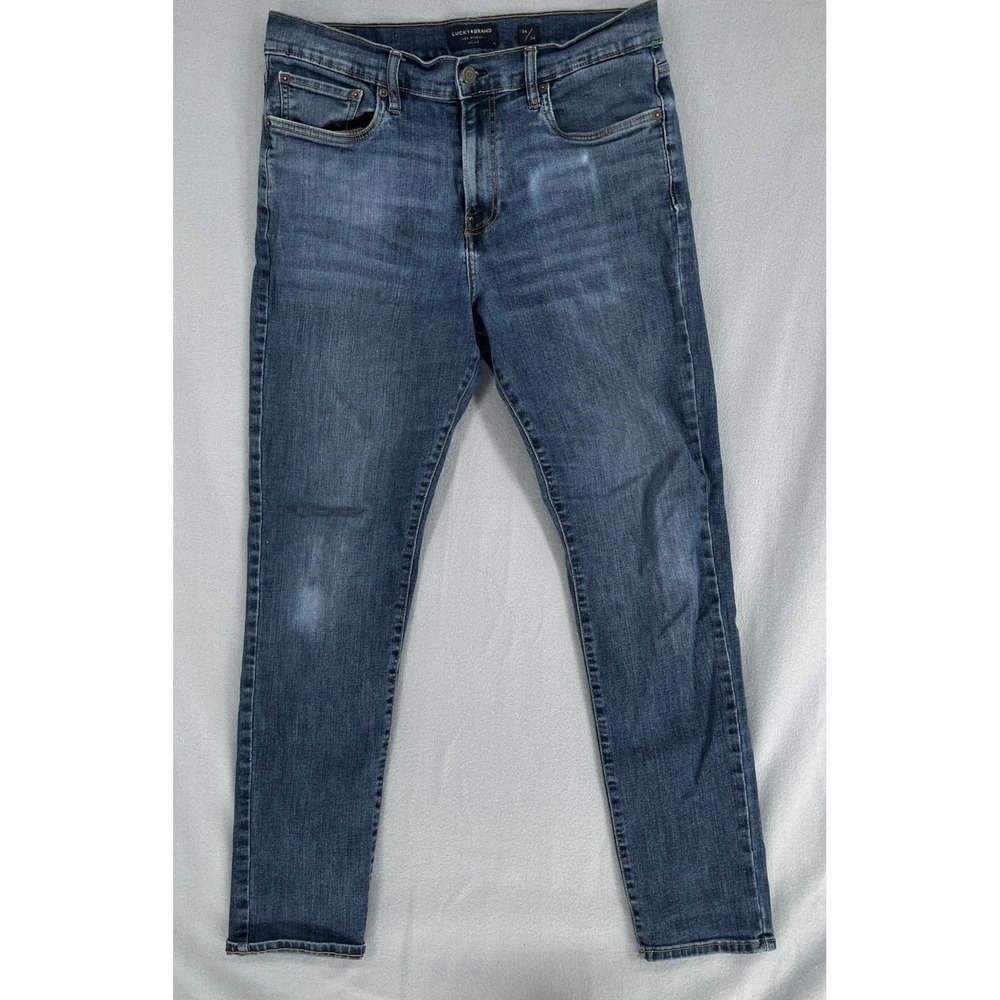 Lucky Brand 410 Athletic Slim Mens Blue Jeans 34x34 Medium Wash Denim